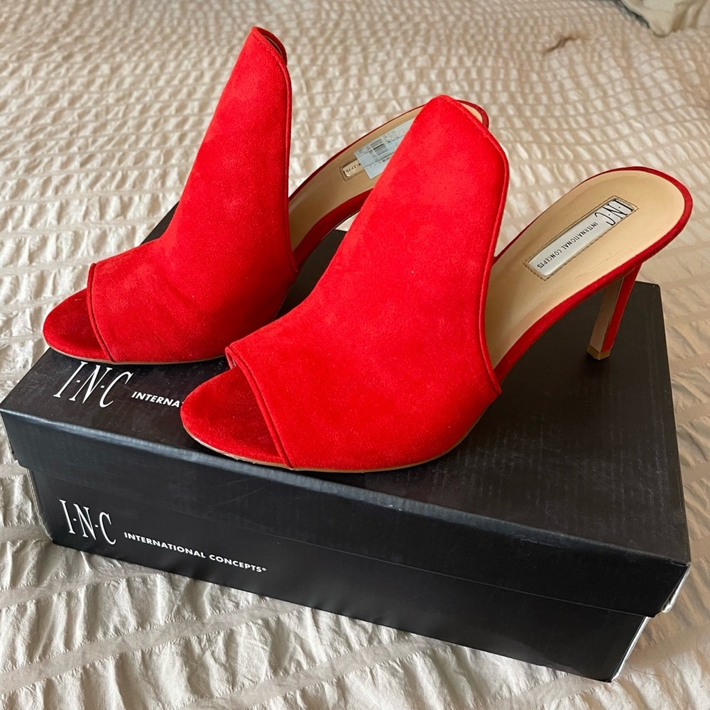 INC International Concepts Gizella Women's Heels Red Size 8.5 M